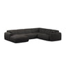 Molino Modulares 6-Sitzer Panoramasofa, Rechte Seite, aus Chenille in Anthrazit (Eden 21 Black), 326x252 cm von Micadoni – Bild 1
