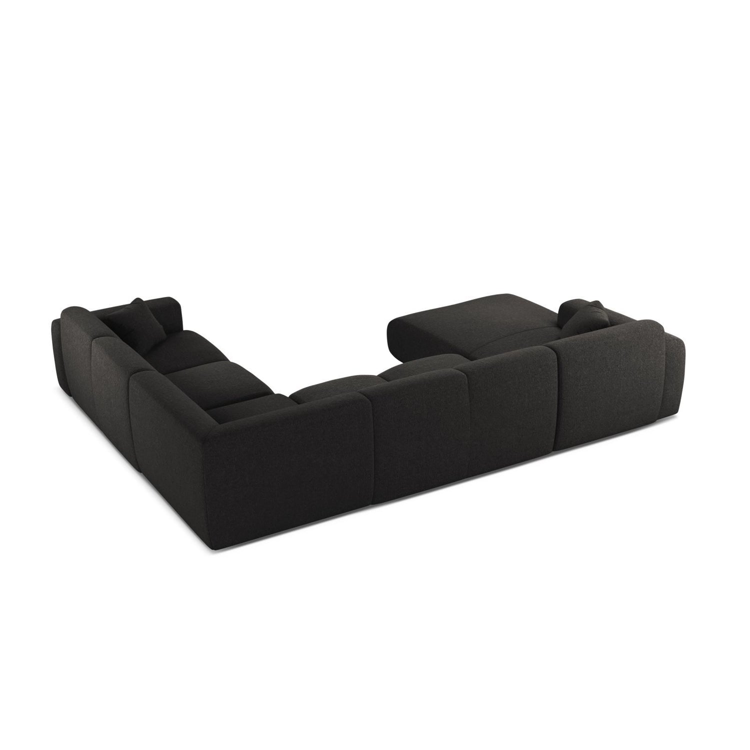 Molino Modulares 6-Sitzer Panoramasofa, Rechte Seite, aus Chenille in Anthrazit (Eden 21 Black), 326x252 cm von Micadoni – Bild 3