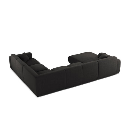 Molino Modulares 6-Sitzer Panoramasofa, Rechte Seite, aus Chenille in Anthrazit (Eden 21 Black), 326x252 cm von Micadoni – Bild 3
