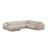 Molino Modulares 6-Sitzer Panoramasofa, Rechte Seite, aus Chenille in Beige (Rebel 25), 326x252 cm von Micadoni – Bild 1