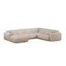 Molino Modulares 6-Sitzer Panoramasofa, Rechte Seite, aus Chenille in Beige (Rebel 25), 326x252 cm von Micadoni – Bild 1