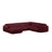 Molino Modulares 6-Sitzer Panoramasofa, Rechte Seite, aus Chenille in Bordeaux (Rebel 10), 326x252 cm von Micadoni – Bild 1