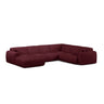 Molino Modulares 6-Sitzer Panoramasofa, Rechte Seite, aus Chenille in Bordeaux (Rebel 10), 326x252 cm von Micadoni – Bild 1