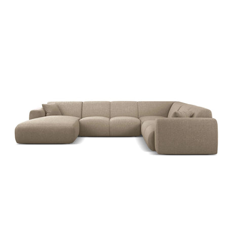 Molino Modulares 6-Sitzer Panoramasofa, Rechte Seite, aus Chenille in Dunkelbeige (Eden 4 Beige), 326x252 cm von Micadoni – Bild 2