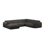 Molino Modulares 6-Sitzer Panoramasofa, Rechte Seite, aus Chenille in Dunkelgrau (Eden 20 Graphite), 326x252 cm von Micadoni – Bild 1