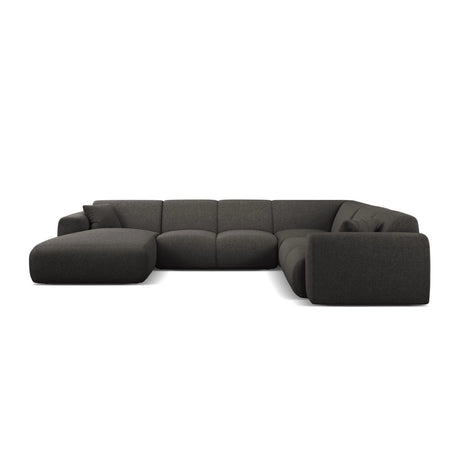 Molino Modulares 6-Sitzer Panoramasofa, Rechte Seite, aus Chenille in Dunkelgrau (Eden 20 Graphite), 326x252 cm von Micadoni – Bild 2