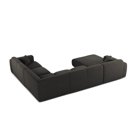 Molino Modulares 6-Sitzer Panoramasofa, Rechte Seite, aus Chenille in Dunkelgrau (Eden 20 Graphite), 326x252 cm von Micadoni – Bild 3