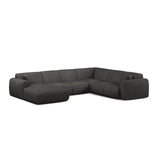 Molino Modulares 6-Sitzer Panoramasofa, Rechte Seite, aus Chenille in Dunkelgrau (Rebel 3), 326x252 cm von Micadoni – Bild 1