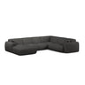 Molino Modulares 6-Sitzer Panoramasofa, Rechte Seite, aus Chenille in Dunkelgrau (Rebel 3), 326x252 cm von Micadoni – Bild 1