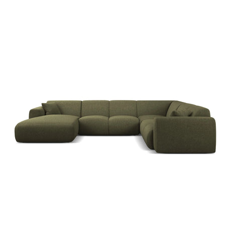 Molino Modulares 6-Sitzer Panoramasofa, Rechte Seite, aus Chenille in Grün (Eden 12 Olive), 326x252 cm von Micadoni – Bild 2