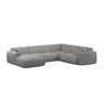 Molino Modulares 6-Sitzer Panoramasofa, Rechte Seite, aus Chenille in Hellgrau (Eden 18 Grey), 326x252 cm von Micadoni – Bild 1