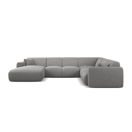 Molino Modulares 6-Sitzer Panoramasofa, Rechte Seite, aus Chenille in Hellgrau (Eden 18 Grey), 326x252 cm von Micadoni – Bild 2