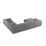 Molino Modulares 6-Sitzer Panoramasofa, Rechte Seite, aus Chenille in Hellgrau (Eden 18 Grey), 326x252 cm von Micadoni – Bild 3