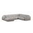 Molino Modulares 6-Sitzer Panoramasofa, Rechte Seite, aus Chenille in Hellgrau (Rebel 5), 326x252 cm von Micadoni – Bild 1