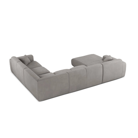 Molino Modulares 6-Sitzer Panoramasofa, Rechte Seite, aus Chenille in Hellgrau (Rebel 5), 326x252 cm von Micadoni – Bild 3