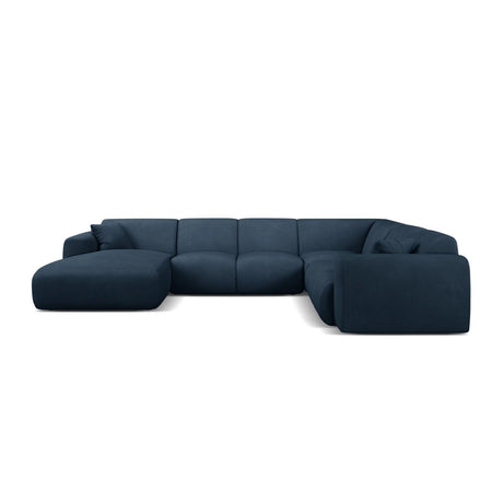 Molino Modulares 6-Sitzer Panoramasofa, Rechte Seite, aus Chenille in Königsblau (Rebel 12), 326x252 cm von Micadoni – Bild 2