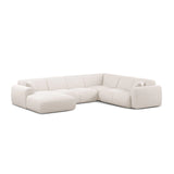 Molino Modulares 6-Sitzer Panoramasofa, Rechte Seite, aus Chenille in Leichtes Beige (Eden 2 Pearl), 326x252 cm von Micadoni – Bild 1