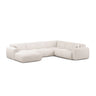Molino Modulares 6-Sitzer Panoramasofa, Rechte Seite, aus Chenille in Leichtes Beige (Eden 2 Pearl), 326x252 cm von Micadoni – Bild 1