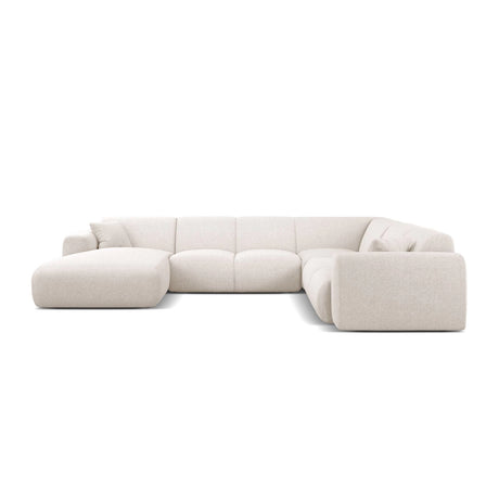 Molino Modulares 6-Sitzer Panoramasofa, Rechte Seite, aus Chenille in Leichtes Beige (Eden 2 Pearl), 326x252 cm von Micadoni – Bild 2