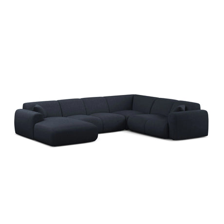 Molino Modulares 6-Sitzer Panoramasofa, Rechte Seite, aus Chenille in Marineblau (Eden 16 Deep Blue), 326x252 cm von Micadoni – Bild 1