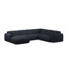 Molino Modulares 6-Sitzer Panoramasofa, Rechte Seite, aus Chenille in Marineblau (Eden 16 Deep Blue), 326x252 cm von Micadoni – Bild 1
