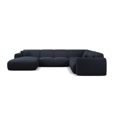 Molino Modulares 6-Sitzer Panoramasofa, Rechte Seite, aus Chenille in Marineblau (Eden 16 Deep Blue), 326x252 cm von Micadoni – Bild 2