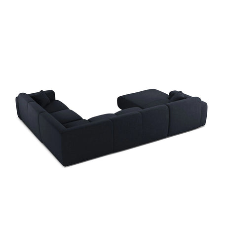 Molino Modulares 6-Sitzer Panoramasofa, Rechte Seite, aus Chenille in Marineblau (Eden 16 Deep Blue), 326x252 cm von Micadoni – Bild 3