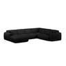 Molino Modulares 6-Sitzer Panoramasofa, Rechte Seite, aus Chenille in Schwarz (Rebel 1), 326x252 cm von Micadoni – Bild 1