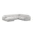 Molino Modulares 6-Sitzer Panoramasofa, Rechte Seite, aus Chenille in Silber (Eden 17 Silver), 326x252 cm von Micadoni – Bild 1