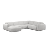 Molino Modulares 6-Sitzer Panoramasofa, Rechte Seite, aus Chenille in Silber (Eden 17 Silver), 326x252 cm von Micadoni – Bild 1