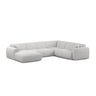 Molino Modulares 6-Sitzer Panoramasofa, Rechte Seite, aus Chenille in Silber (Eden 17 Silver), 326x252 cm von Micadoni – Bild 1