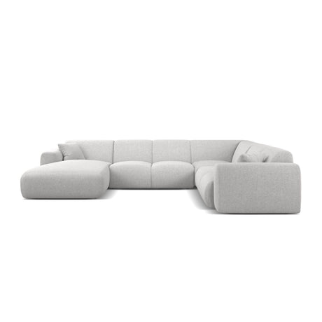 Molino Modulares 6-Sitzer Panoramasofa, Rechte Seite, aus Chenille in Silber (Eden 17 Silver), 326x252 cm von Micadoni – Bild 2