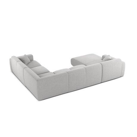 Molino Modulares 6-Sitzer Panoramasofa, Rechte Seite, aus Chenille in Silber (Eden 17 Silver), 326x252 cm von Micadoni – Bild 3