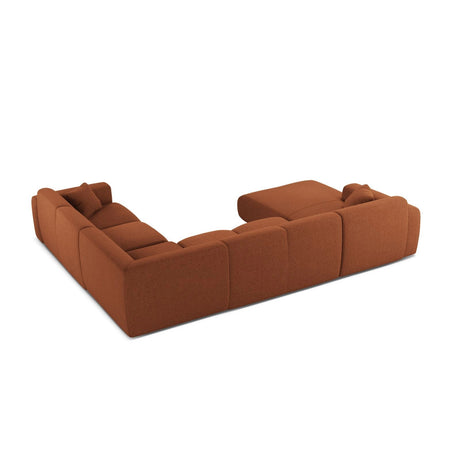 Molino Modulares 6-Sitzer Panoramasofa, Rechte Seite, aus Chenille in Ziegel (Eden 10 Terra), 326x252 cm von Micadoni – Bild 3