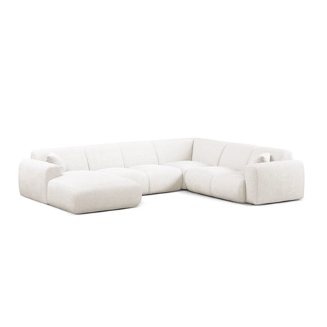 Molino Modulares 6-Sitzer Panoramasofa, Rechte Seite, aus Samt, Boucle oder Chenille, 326x252 cm von Micadoni – Bild 1