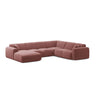 Molino Modulares 6-Sitzer Panoramasofa, Rechte Seite, aus Samt in Flamingo (Casino Salmon), 326x252 cm von Micadoni – Bild 1