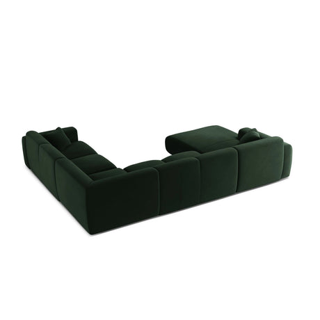 Molino Modulares 6-Sitzer Panoramasofa, Rechte Seite, aus Samt in Flaschengrün (Casino Deep Green), 326x252 cm von Micadoni – Bild 3