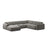 Molino Modulares 6-Sitzer Panoramasofa, Rechte Seite, aus Samt in Grau (Casino Stone), 326x252 cm von Micadoni – Bild 1