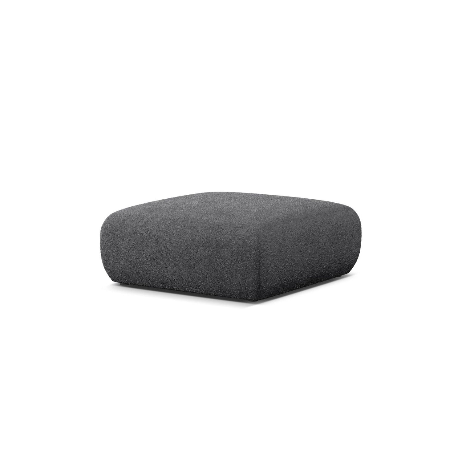 Molino Pouf aus Boucle in Dunkelgrau (Baloo 2083), 100x100 cm von Micadoni – Bild 3