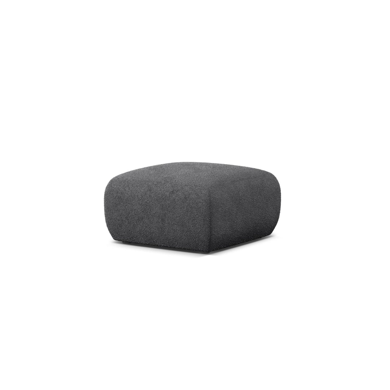 Molino Pouf aus Boucle in Dunkelgrau (Baloo 2083), 75x75 cm von Micadoni – Bild 3