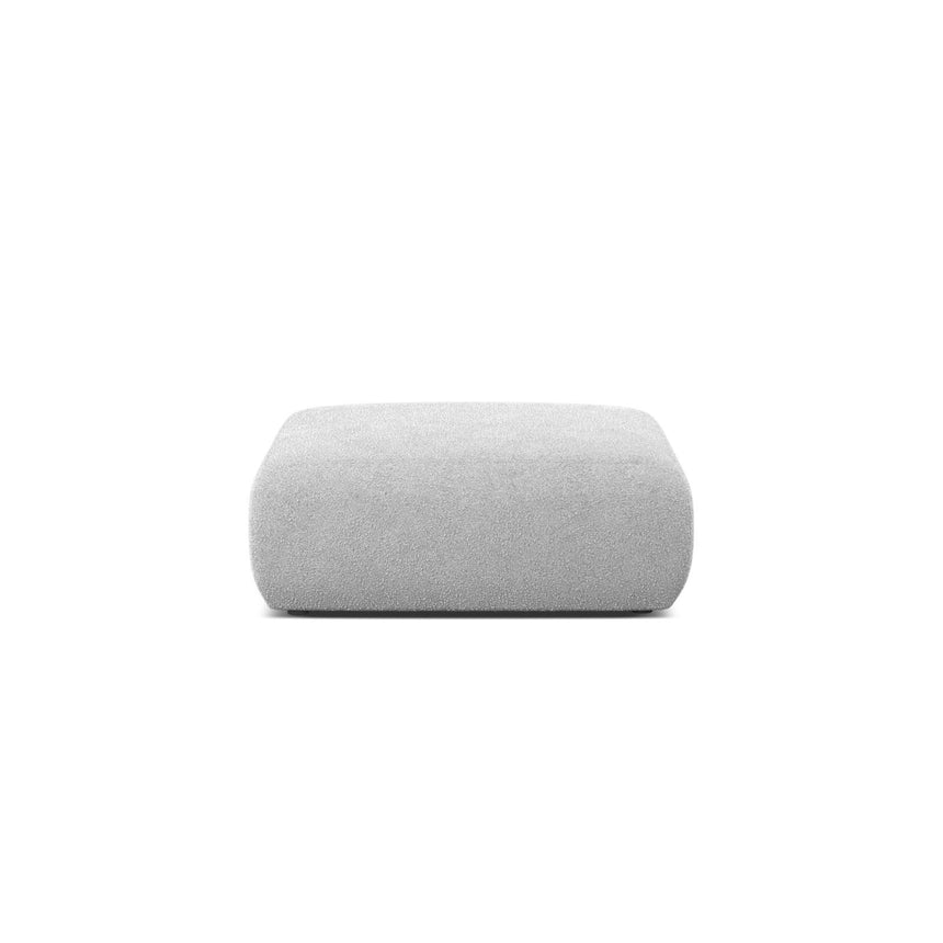 Molino Pouf aus Boucle in Hellgrau (Baloo 2085), 100x100 cm von Micadoni – Bild 1