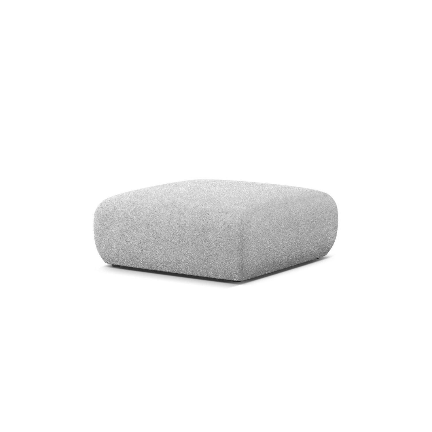 Molino Pouf aus Boucle in Hellgrau (Baloo 2085), 100x100 cm von Micadoni – Bild 3