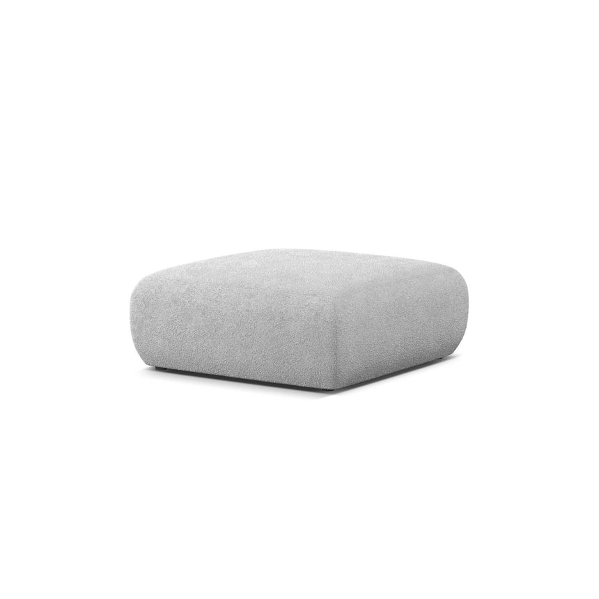 Molino Pouf aus Boucle in Hellgrau (Baloo 2085), 100x100 cm von Micadoni – Bild 3