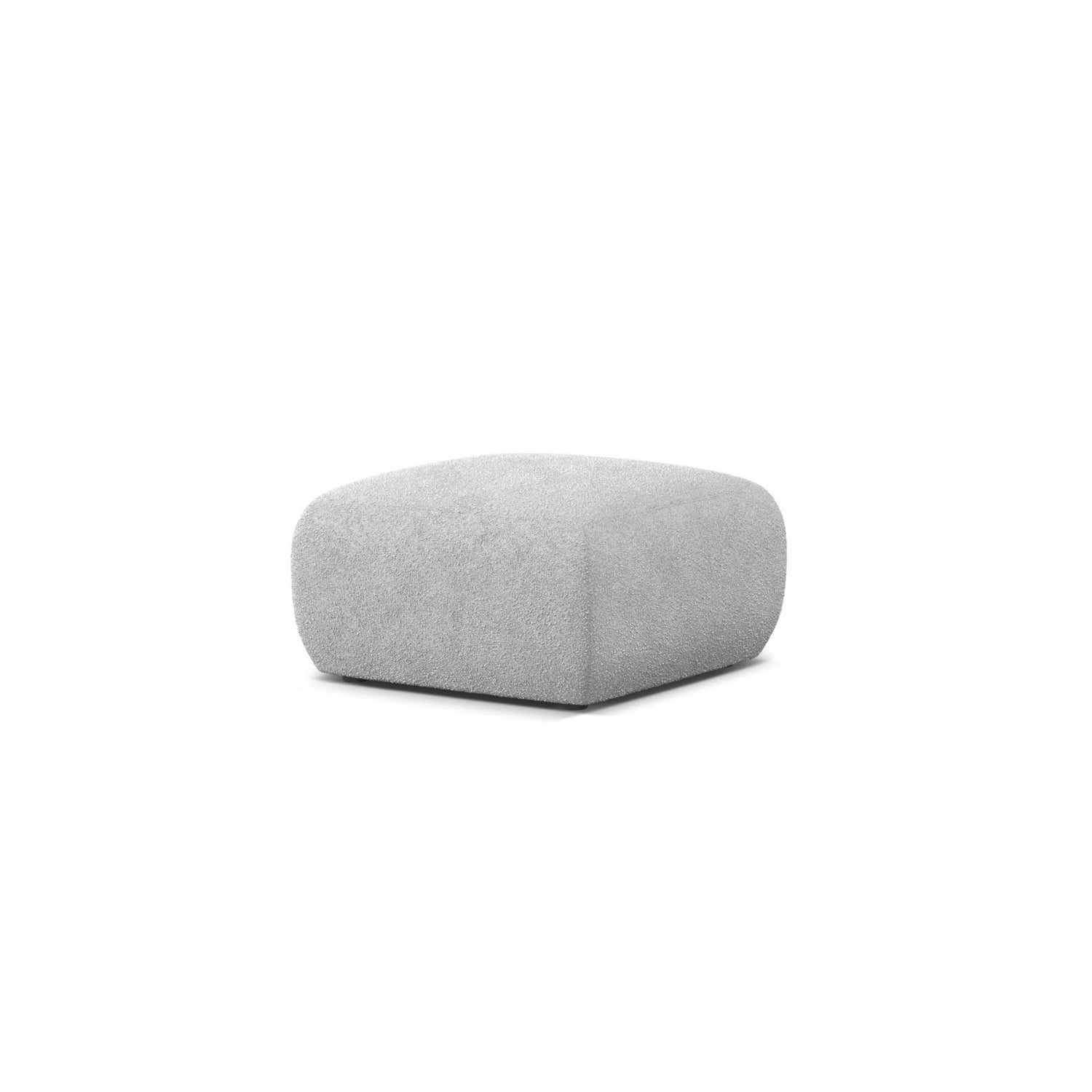 Molino Pouf aus Boucle in Hellgrau (Baloo 2085), 75x75 cm von Micadoni – Bild 3