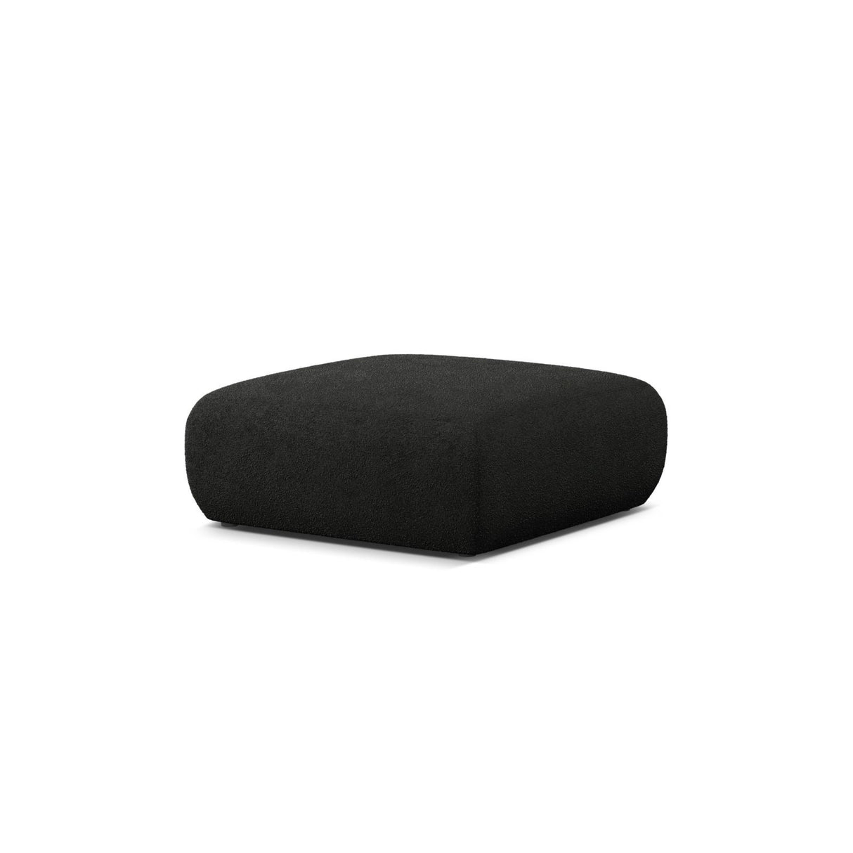 Molino Pouf aus Boucle in Schwarz (Baloo 2082), 100x100 cm von Micadoni – Bild 3