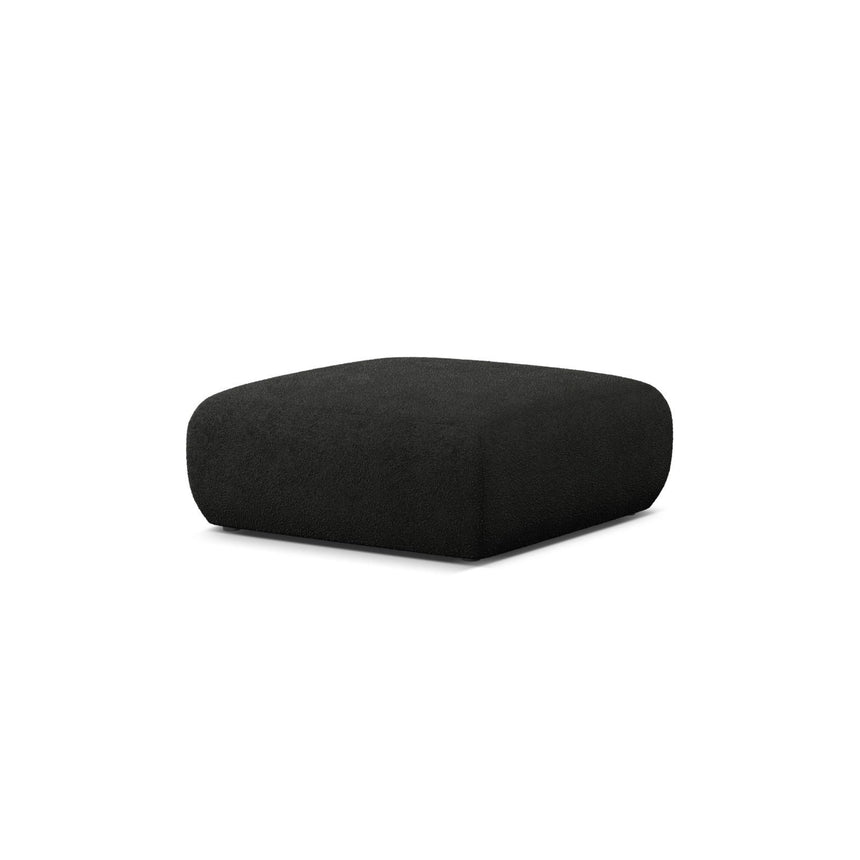 Molino Pouf aus Boucle in Schwarz (Baloo 2082), 100x100 cm von Micadoni – Bild 3