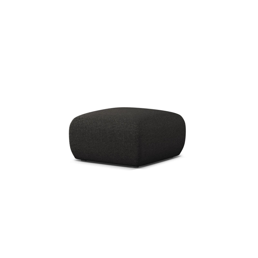 Molino Pouf aus Chenille in Anthrazit (Eden 21 Black), 75x75 cm von Micadoni – Bild 3