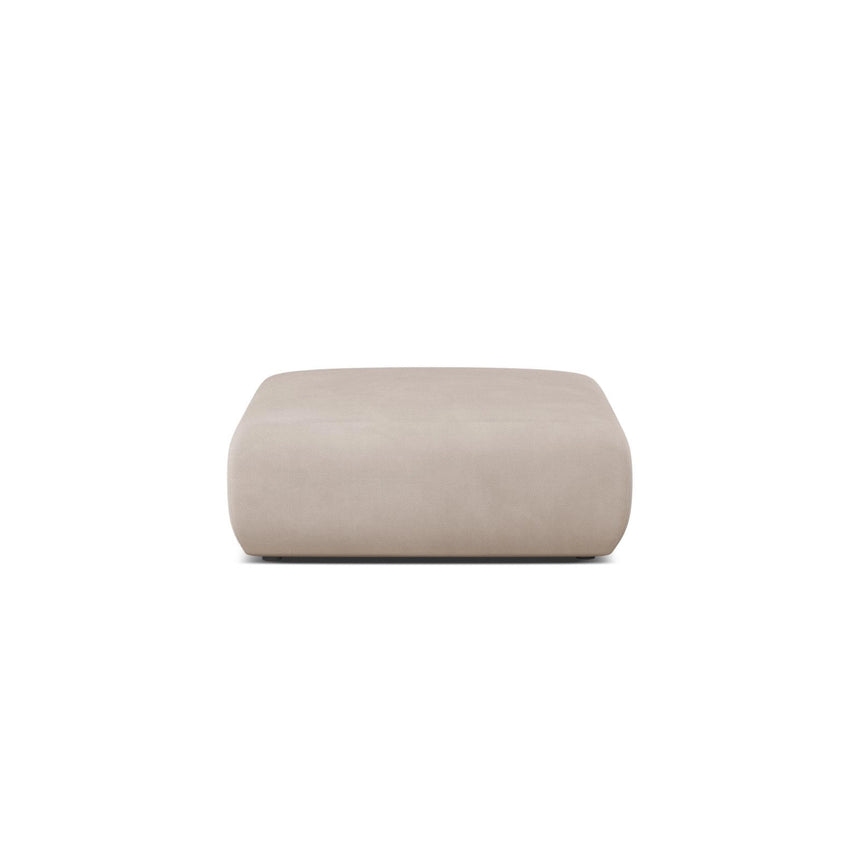 Molino Pouf aus Chenille in Beige (Rebel 25), 100x100 cm von Micadoni – Bild 1