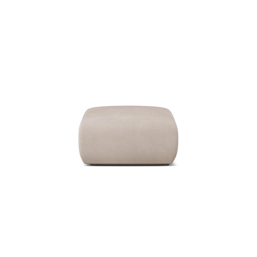 Molino Pouf aus Chenille in Beige (Rebel 25), 75x75 cm von Micadoni – Bild 1