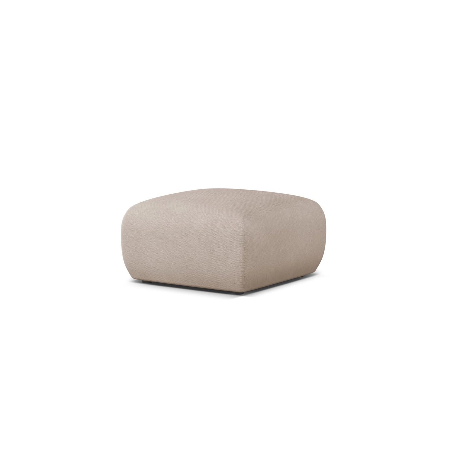 Molino Pouf aus Chenille in Beige (Rebel 25), 75x75 cm von Micadoni – Bild 3